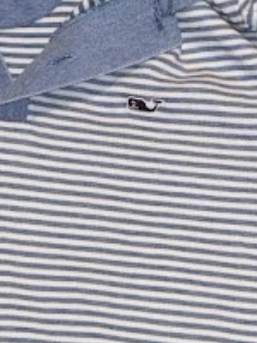 Vineyard Vines Boys Edgartown Polo Shirt Youth Large L 14 Blue White Stripe